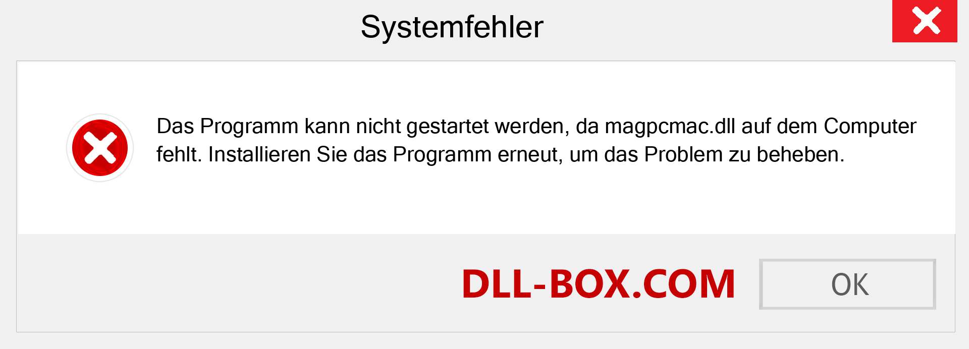 magpcmac.dll-Datei fehlt?. Download für Windows 7, 8, 10 - Fix magpcmac dll Missing Error unter Windows, Fotos, Bildern